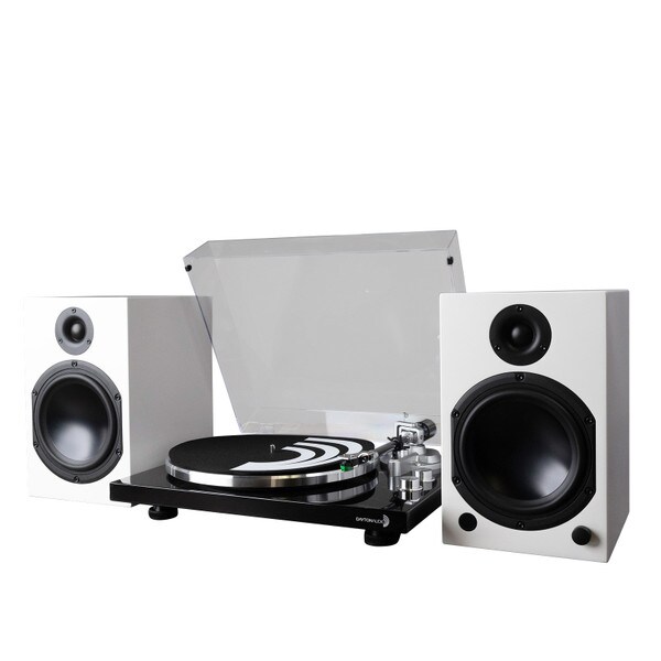 Main product image for Dayton Audio M6 Powered Monitor and Turntable Bundle White300-3666